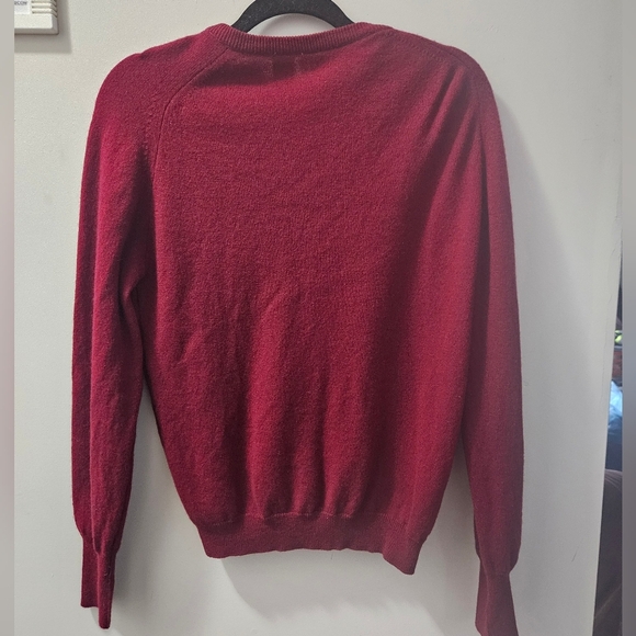 Size M Traditionalist Bloomingdales Medium Burgundy 100% lambswool - Picture 8 of 8